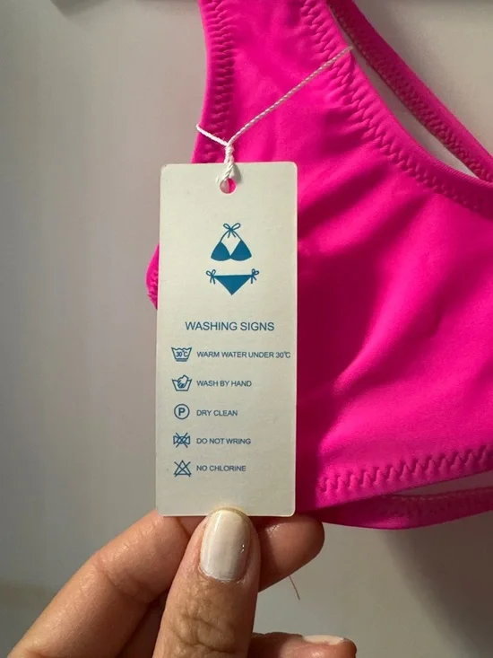 Women’s Hot Pink Two-Piece Swim Set - Classic Bikini - Picture 7 of 10